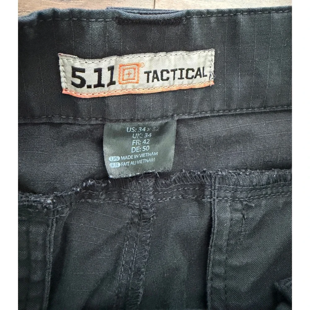 5.11 Tactical Stryke Cargo Pants Mens 34x32 Black Ripstop Flex-Tac 74369